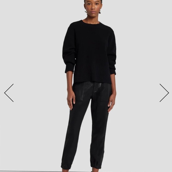 7 for All Mankind Darted Waxed Joggers - Picture 2 of 14